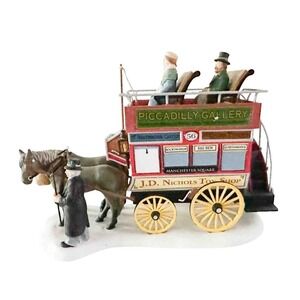 DEPT 56 THE DICKENS VILLAGE SERIES OMNIBUS HORSE AND CARRIAGE  - RETIRED
